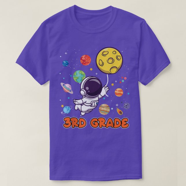 Camiseta 3rd Grade Birthday Boy Tee Astronaut Third Grade B (Diseño del anverso)