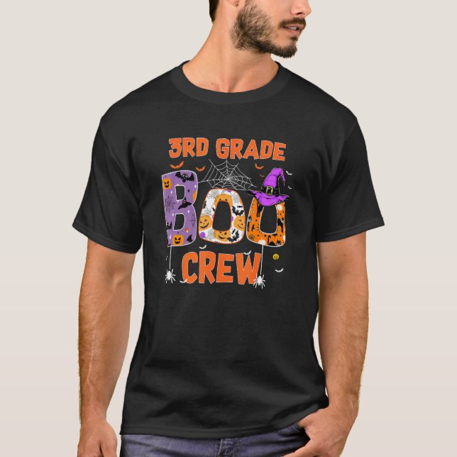 Camiseta 3rd Grade Boo Crew Teachers Students Halloween Cos (Anverso)