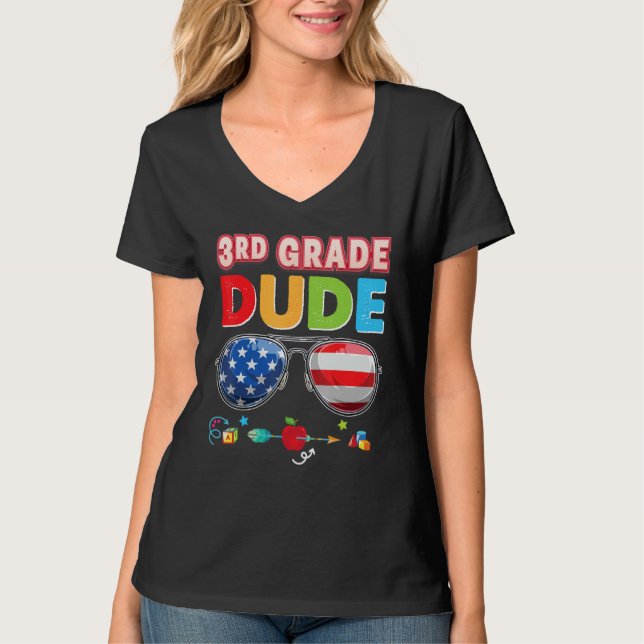 Camiseta 3rd Grade Dude Back To School Third Student Kid Su (Anverso)