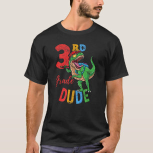 Camiseta 3rd Grade Dude Rex Dinosaur Back To School Boys Vi