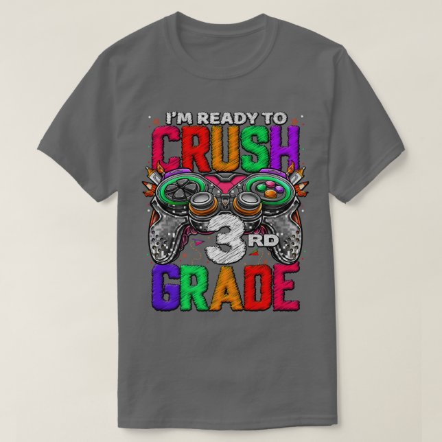 Camiseta 3rd Grade Level Unlocked Game On 3rd Grade Back To (Diseño del anverso)