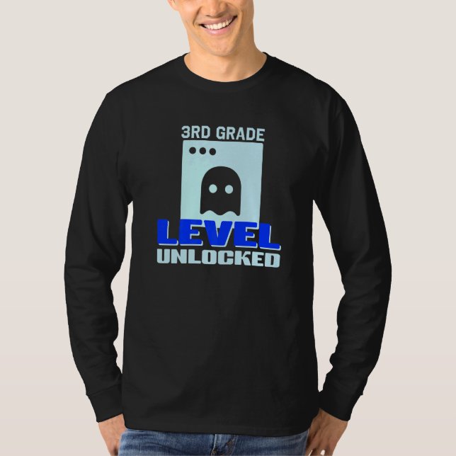 Camiseta 3rd Grade Level Unlocked Gamer 1st Day Of School   (Anverso)