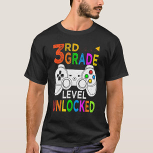 Camiseta 3rd Grade Level Unlocked Video Game Back To School
