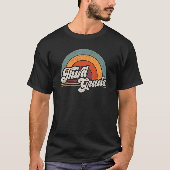 Camiseta 3rd grade Rainbow teacher team Third grade squad g (Anverso)