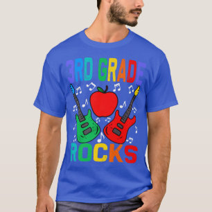 Camiseta 3rd Grade Rocks Back To School Guitar Premium