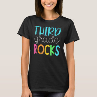 Camiseta 3rd grade rocks rocking 3rd grade teacher