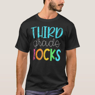 Camiseta 3rd grade rocks rocking 3rd grade teacher