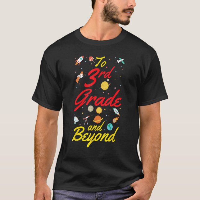 Camiseta 3rd Grade Space Third Grade Teacher Student Back t (Anverso)