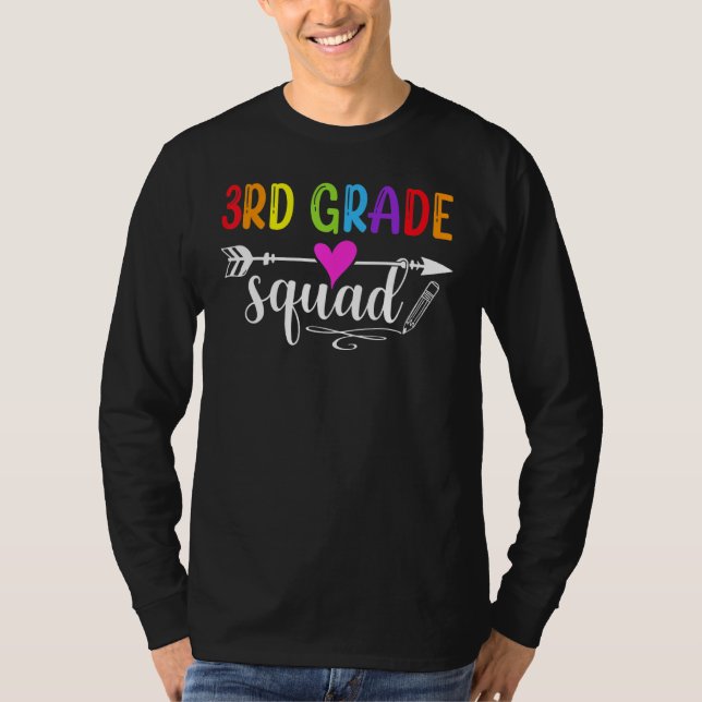 Camiseta 3rd Grade Squad Back To School 2023 Teacher Studen (Anverso)