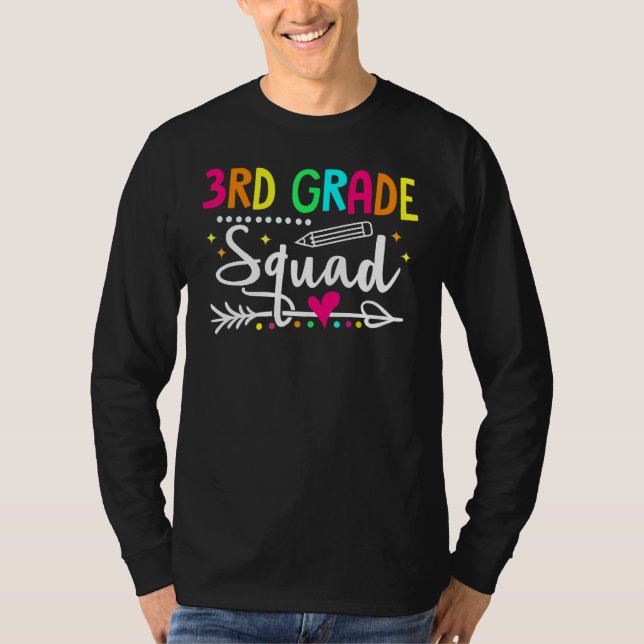 Camiseta 3rd Grade Squad Back To School Third Grade Teacher (Anverso)