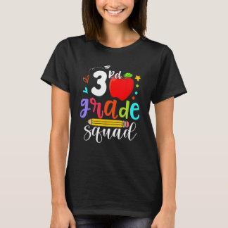 Camiseta 3rd Grade Squad Third Teacher Student Team Back To