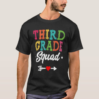 Camiseta 3rd Grade Squad Third Teacher Student Team Back To