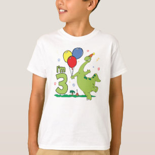 Camiseta 3ro cumpleaños de Dino