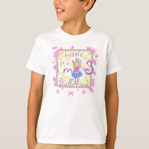 Camiseta 3ro cumpleaños de la pequeña bailarina