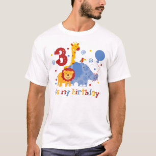 Camiseta 3ro cumpleaños del safari