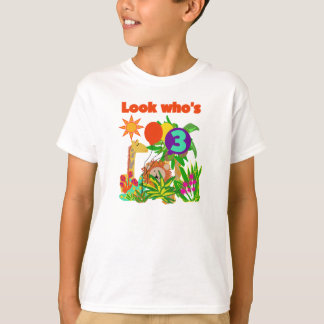 Camiseta 3ro cumpleaños del safari