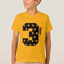 Camiseta 3ro Nombre de encargo de tres años V01D del