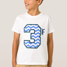 Camiseta 3ro Nombre de encargo de tres años V01F del