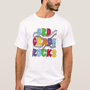 Camiseta 3ro rocas multicoloras del grado