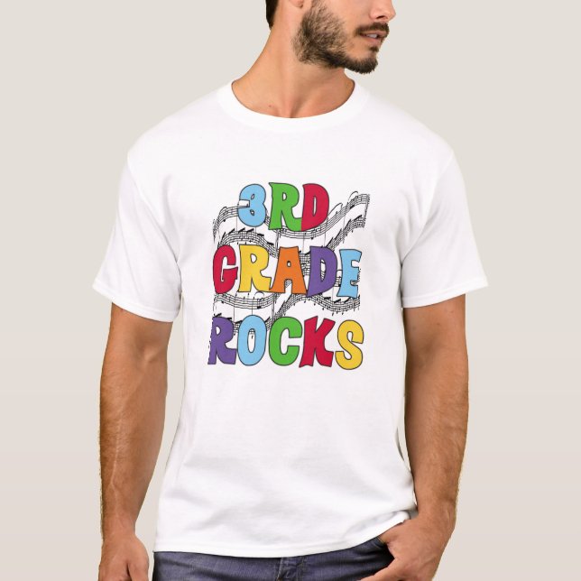 Camiseta 3ro rocas multicoloras del grado (Anverso)