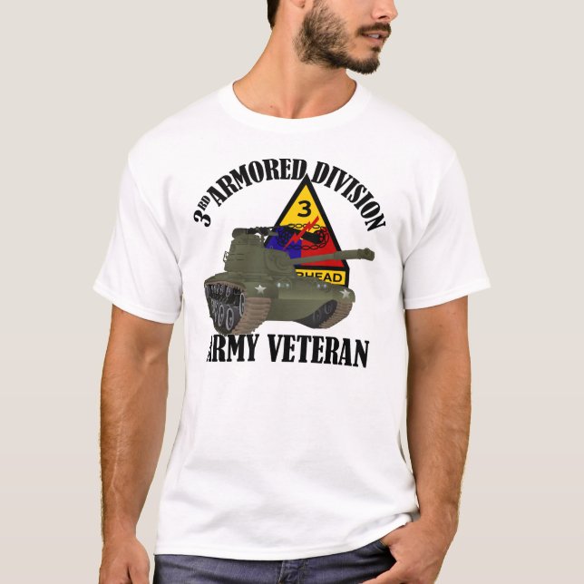 Camiseta 3ro Veterinario del ANUNCIO - el tanque de M-48 (Anverso)