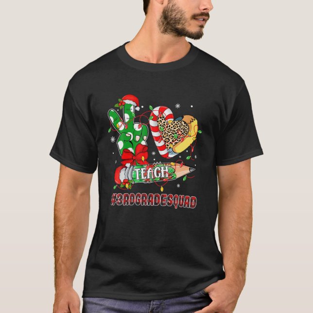 Camiseta 3Th Grade Squad Third Grade Teacher Xmas 3Rd Grade (Anverso)