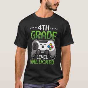 Camiseta 4º Grado Desbloqueado De Nuevo Al Videojuego Escol