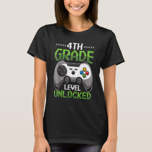 Camiseta 4º Grado Desbloqueado De Nuevo Al Videojuego Escol