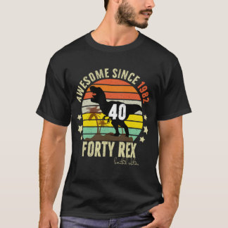 Camiseta 40º Dinosaurio 40 Años 1982 Im 40 40º Rex