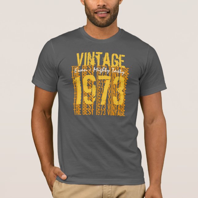 Camiseta 40º Regalo de cumpleaños Mejor V503 de 1973 (Anverso)