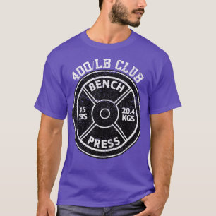 Camiseta 400 Lbs Bench Press Club Gym Halterofilia P