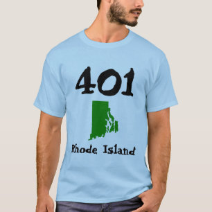 Camiseta 401, código de área de Rhode Island