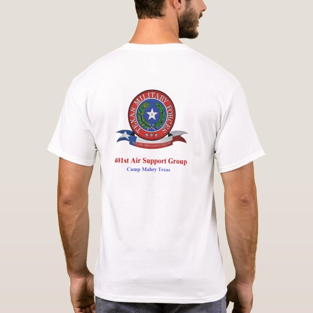 Camiseta 401o Fuerzas militares del ASG Tejas (Reverso)