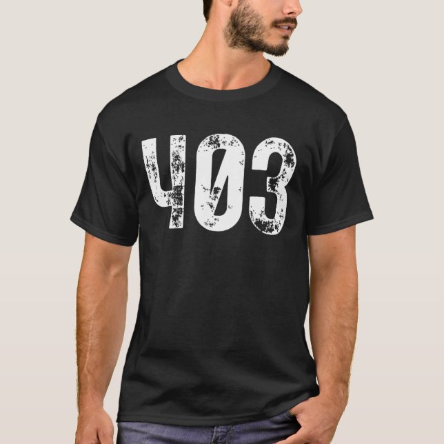 Camiseta 403 Código de área Calgary AB Teléfono móvil (Anverso)