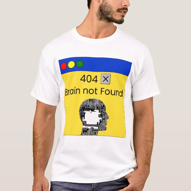 Camiseta 404 brain not found T-Shirt (Anverso)
