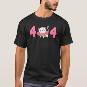 Camiseta 404 Cat Donut Web Developer Front End Developer We