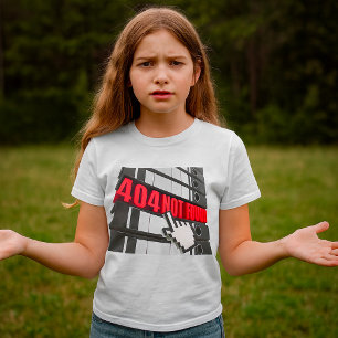 Camiseta 404 Chicas de mensajes de error no encontrados