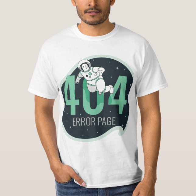 Camiseta 404, divertido, 404 código de área, error 404, err (Anverso)