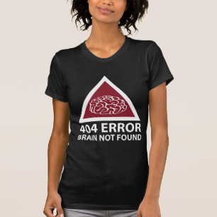 Camiseta 404 Error Brain No Encontrado