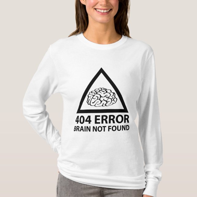 Camiseta 404 Error Brain No Encontrado (Anverso)