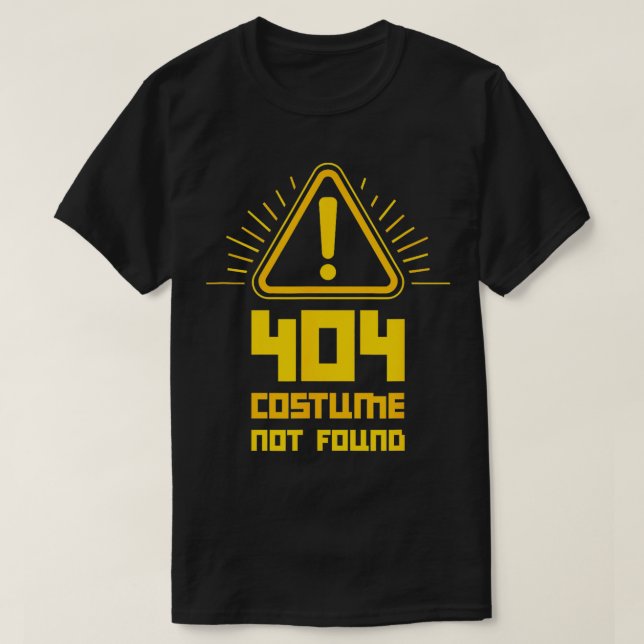 Camiseta 404 Error Costume Not Found Computer Glitch (Diseño del anverso)