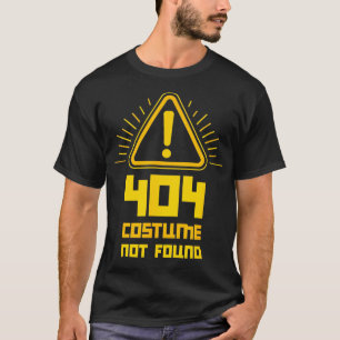 Camiseta 404 Error Costume Not Found Computer Glitch