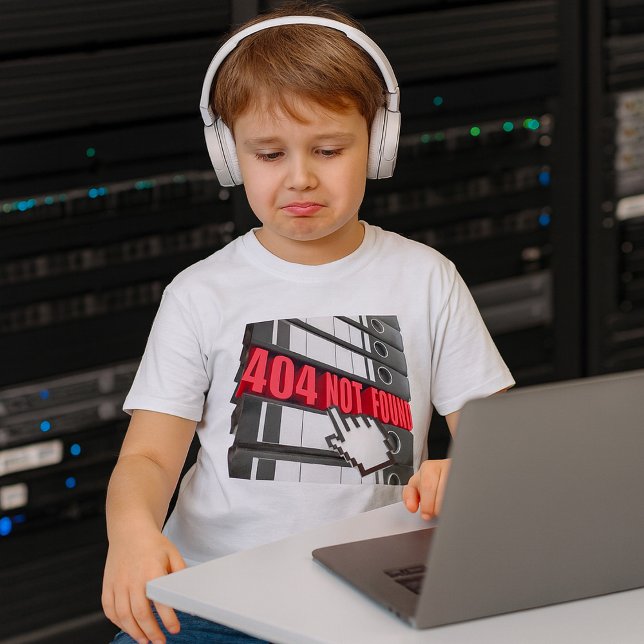 Camiseta 404 Mensaje de error de sitio web no encontrado (Subido por el creador)
