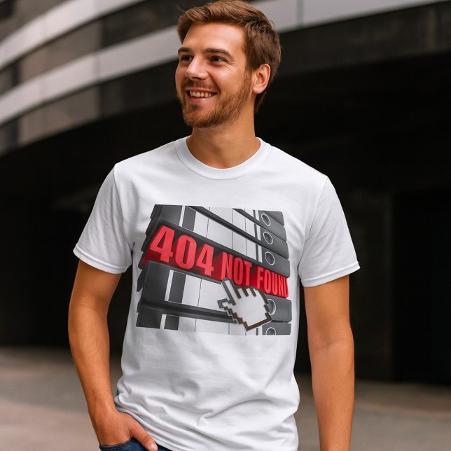 Camiseta 404 Mensaje de error de sitio web no encontrado (Subido por el creador)