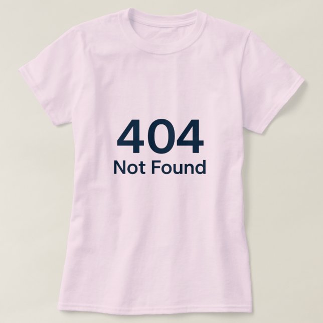 Camiseta 404 No Encontrado (Diseño del anverso)