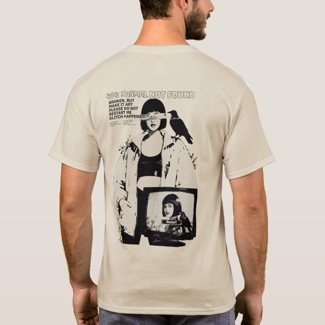 Camiseta 404: Normal Not Found – Glitched Soul (Reverso)