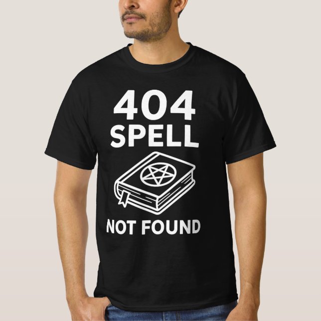 Camiseta 404 SPELL NOT FOUND | Wizard Tech Support Funny Ga (Anverso)