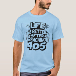 Camiseta 405 Lb de Press de Banca Récord de Powerlifting