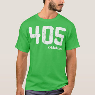 Camiseta 405 Oklahoma Area Code angustiado diseño vintage f