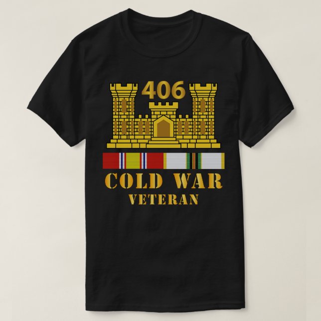 Camiseta 406º Batallón de Ingenieros Rama ENG ColdVeteran w (Diseño del anverso)